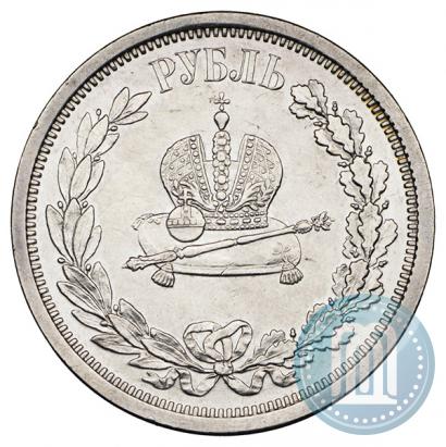 Picture 1 rouble 1883 year ЛШ "On the Coronation of Emperor Alexander III"