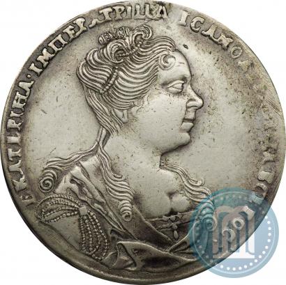 Фото 1 рубль 1726 года  "Московский тип, портрет вправо"
