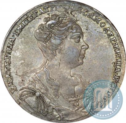 Picture 1 rouble 1726 year  "Moscow type, portrait turned to the right"