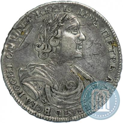 Фото Полтина 1719 года L "Портрет в латах"