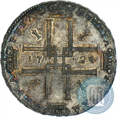 Фото 1 рубль 1724 года  "Портрет в античных доспехах"