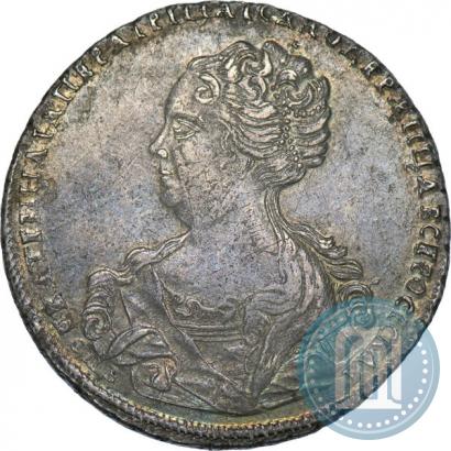 Фото 1 рубль 1725 года СПБ "Петербургский тип, портрет влево"
