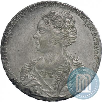 Фото 1 рубль 1726 года  "Московский тип, портрет влево"