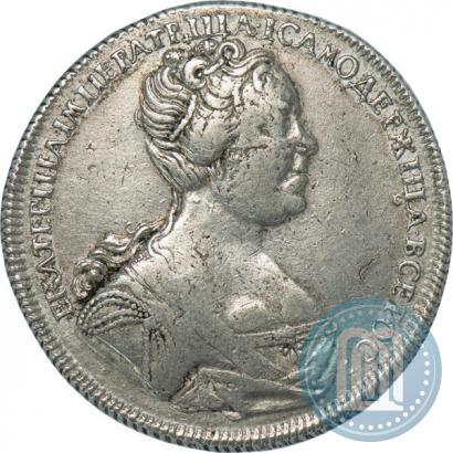 Picture 1 rouble 1726 year СПБ "Petersburg type, portrait turned to the right"
