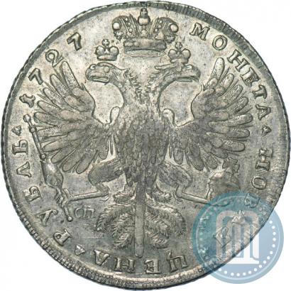 Picture 1 rouble 1727 year СПБ "Petersburg type, portrait turned to the right"