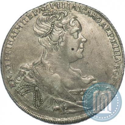Picture 1 rouble 1727 year СПБ "Petersburg type, portrait turned to the right"
