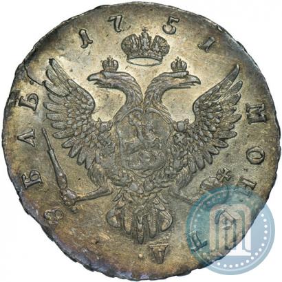 Фото 1 рубль 1751 года ММД 