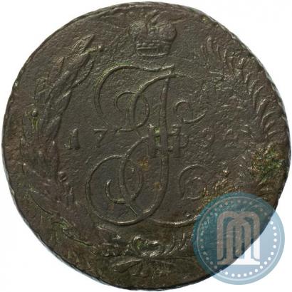 Фото 5 копеек 1794 года ЕМ "Павловский перечекан"
