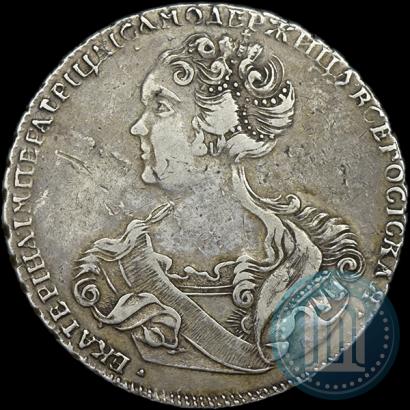Picture 1 rouble 1725 year СПБ "Petersburg type, portrait turned to the left"