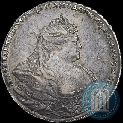 Picture 1 rouble 1737 year  "Moscow type"
