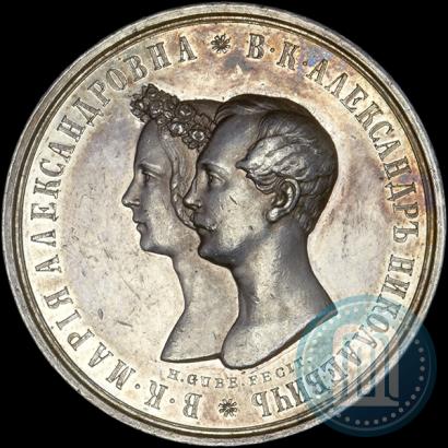 Picture Medal 1841 year H. GUBE. FECIT "In the memory of the wedding of the crown prince"
