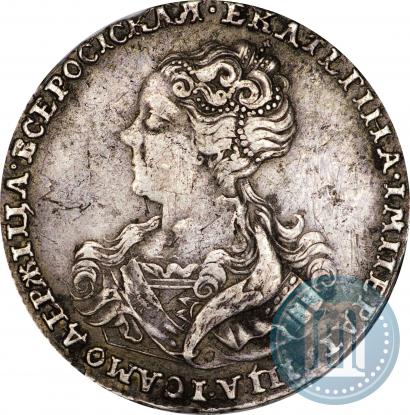 Picture Poltina 1726 year  "Moscow type, portrait turned to the left"