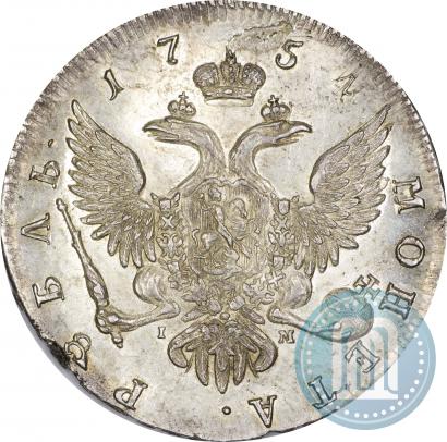 Picture 1 rouble 1754 year СПБ-IМ "Portrait by Benjamin Scott"