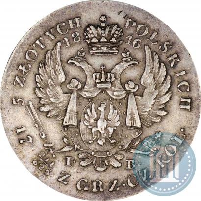 Фото 5 злотых 1816 года IB 