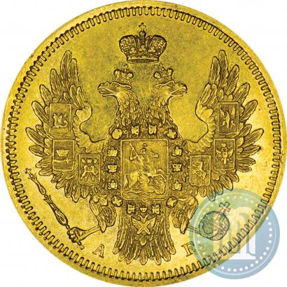 Фото 5 рублей 1851 года СПБ-АГ 