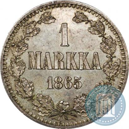 Picture 1 markka 1865 year S 
