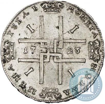 Фото 1 рубль 1723 года  "Портрет в античных доспехах"