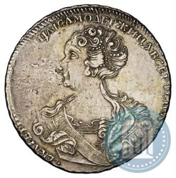 Picture 1 rouble 1725 year СПБ "Petersburg type, portrait turned to the left"