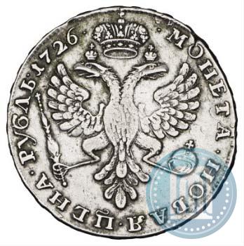 Picture 1 rouble 1726 year  "Moscow type, portrait turned to the left"