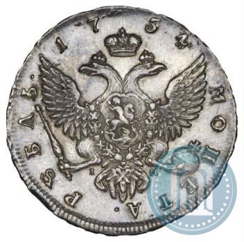 Picture 1 rouble 1754 year СПБ-IМ "Portrait by Benjamin Scott"