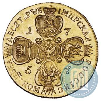 Picture 10 roubles 1757 year СПБ "Portrait by B. Scott"
