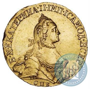 Фото 5 рублей 1765 года СПБ-Т.I. 