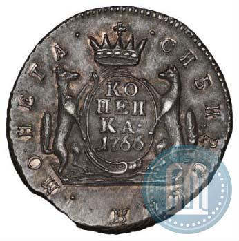 Picture 1 kopeck 1766 year  