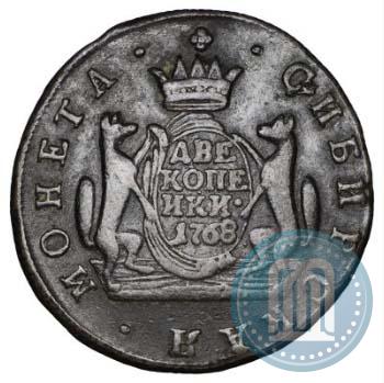 Фото 2 копейки 1768 года КМ 