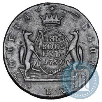 Picture 5 kopecks 1769 year КМ 