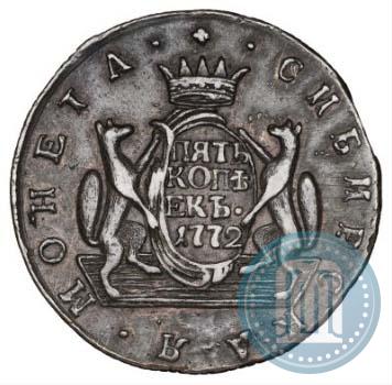 Фото 5 копеек 1772 года КМ 
