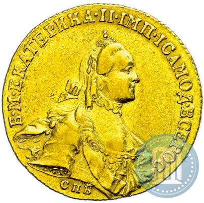 Фото 10 рублей 1762 года СПБ 