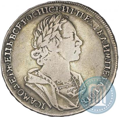 Фото 1 рубль 1724 года  "Портрет в античных доспехах"