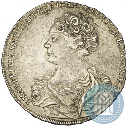 Picture 1 rouble 1725 year  "Moscow type, portrait turned to the left"