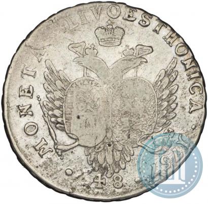 Picture 48 kopecks 1757 year  "For Livonia"