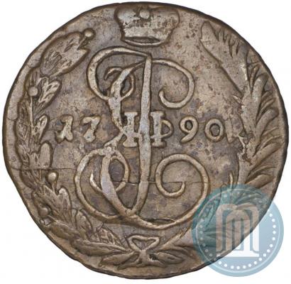 Picture 1 kopeck 1790 year ЕМ 