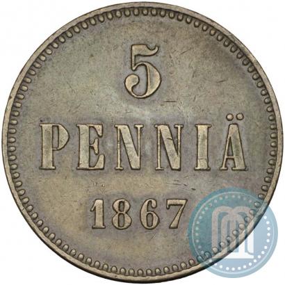 Фото 5 пенни 1867 года  
