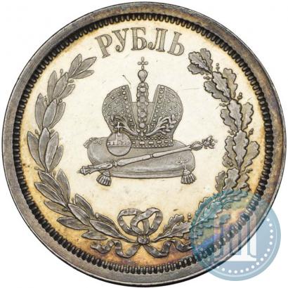 Picture 1 rouble 1883 year ЛШ "On the Coronation of Emperor Alexander III"