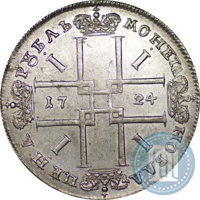 Picture 1 rouble 1724 year  "Portrait in ancient armour"
