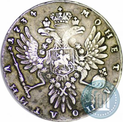 Picture Poltina 1734 year  "Type of 1735"