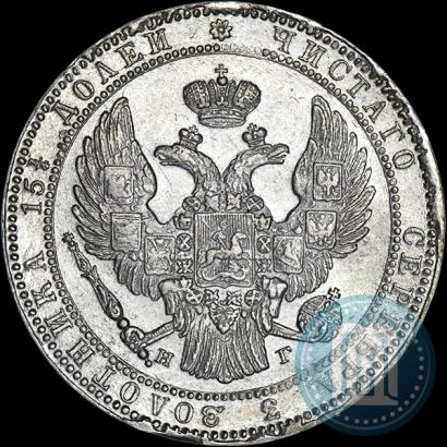 Picture 3/4 roubles - 5 złotych 1834 year НГ 