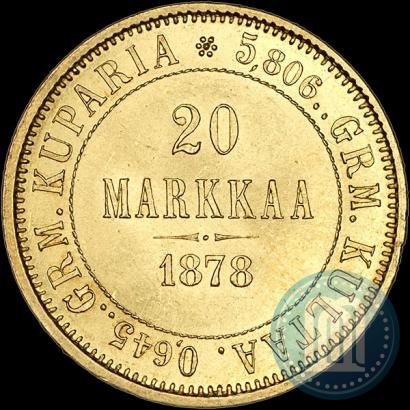 Picture 20 markkaa 1878 year S 