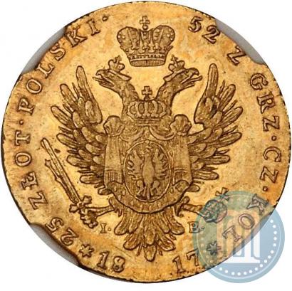 Фото 25 злотых 1817 года IB 