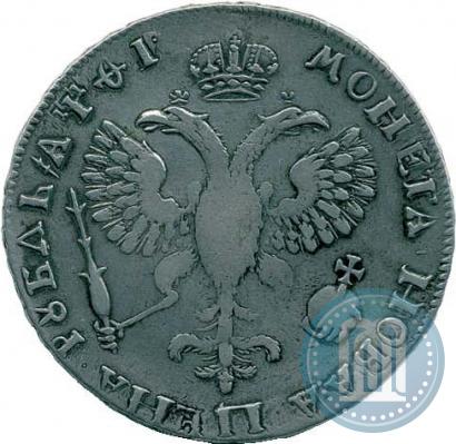 Фото 1 рубль 1719 года OK-L "Портрет в латах"