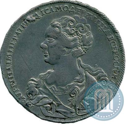 Фото 1 рубль 1726 года  "Московский тип, портрет влево"