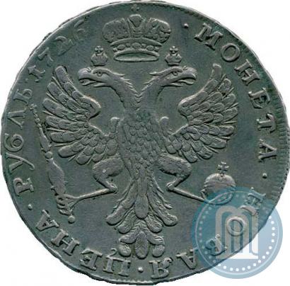 Фото 1 рубль 1726 года  "Московский тип, портрет влево"