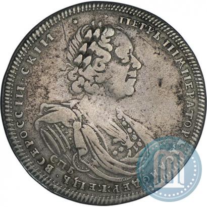 Фото Полтина 1725 года СПБ "Портрет в латах"