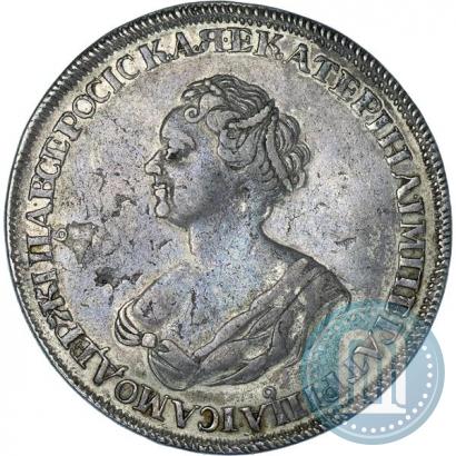 Фото 1 рубль 1725 года  "Траурный"