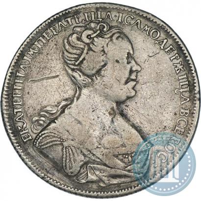 Picture 1 rouble 1726 year СПБ "Petersburg type, portrait turned to the right"