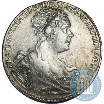 Picture 1 rouble 1727 year СПБ "Petersburg type, portrait turned to the right"