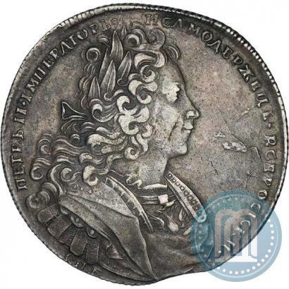 Фото 1 рубль 1727 года СПБ "Петербургский тип"